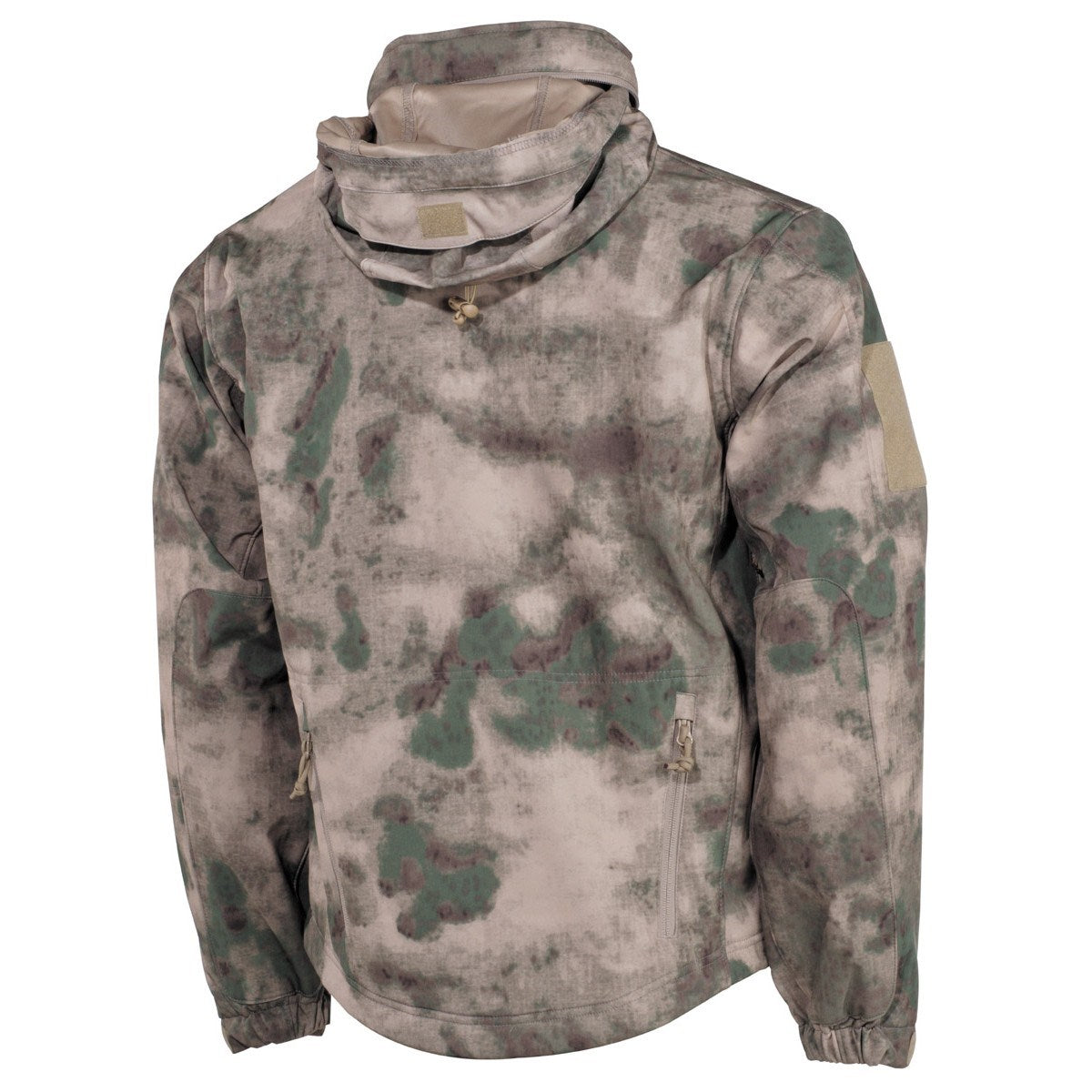 Chaqueta SCORPION softshell camuflada en material SHIELD+ con cremalleras YKK