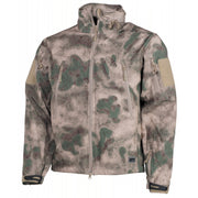 Chaqueta SCORPION softshell camuflada en material SHIELD+ con cremalleras YKK