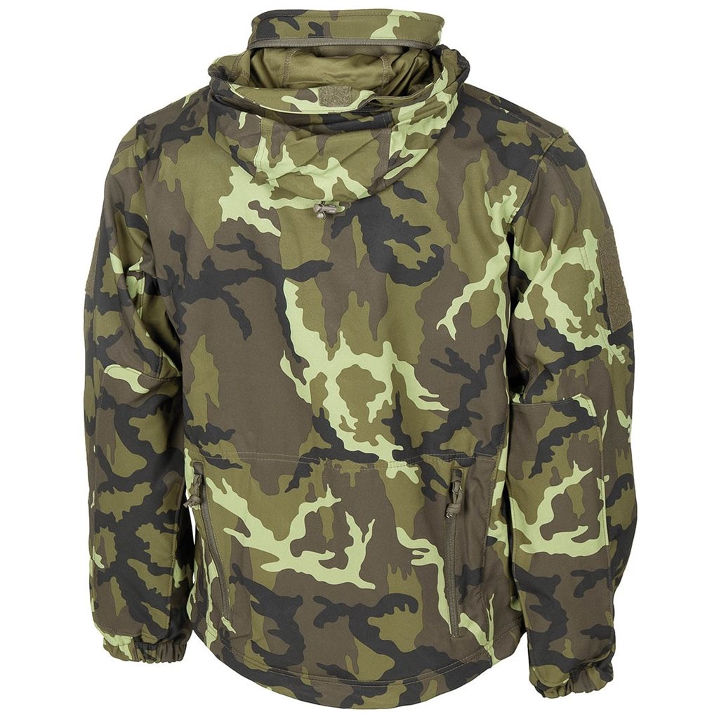 Chaqueta SCORPION softshell camuflada vz.95, material SHIELD+, cremalleras YKK