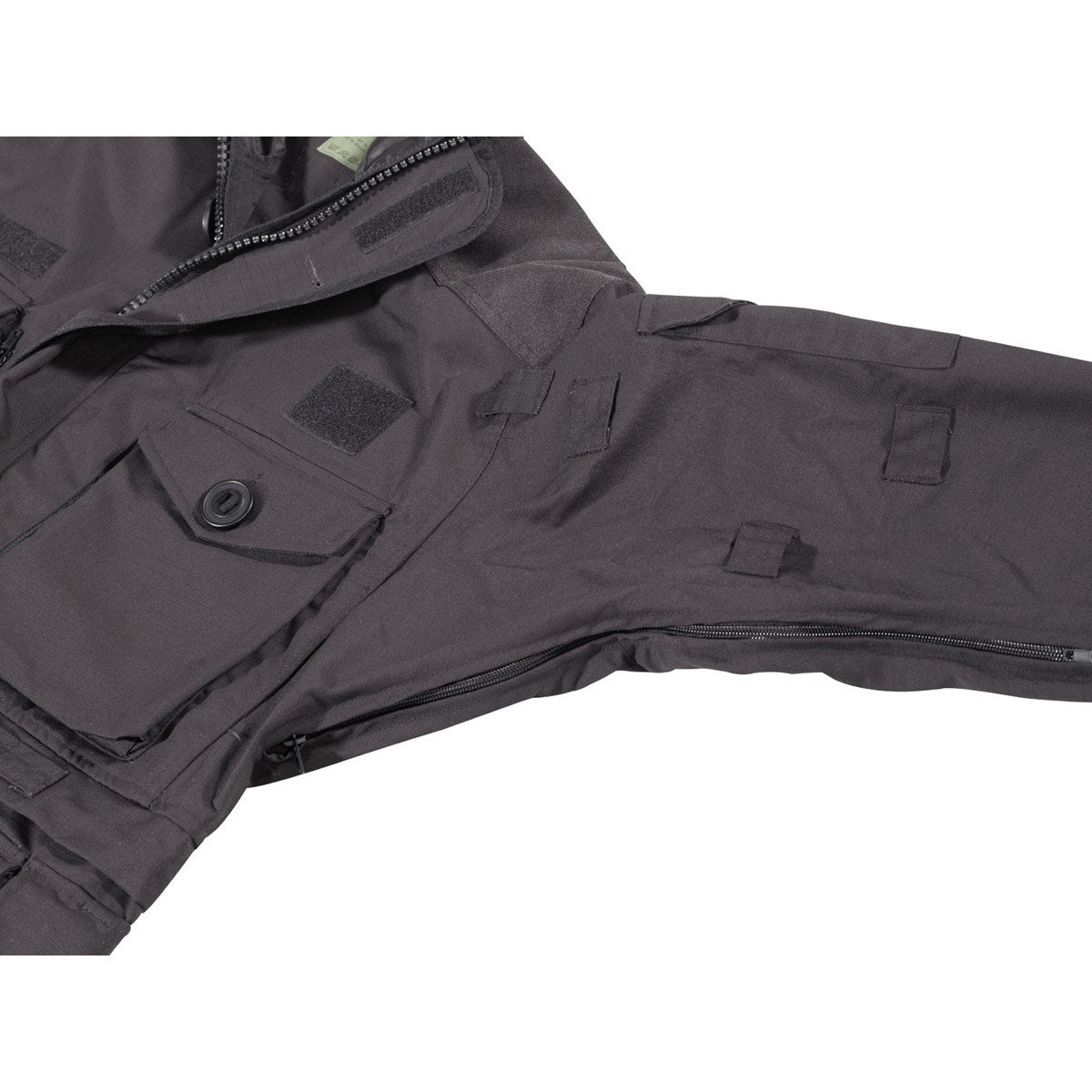 Chaqueta Commando Smock negra de MFH con capucha y varios bolsillos (imagen del producto)