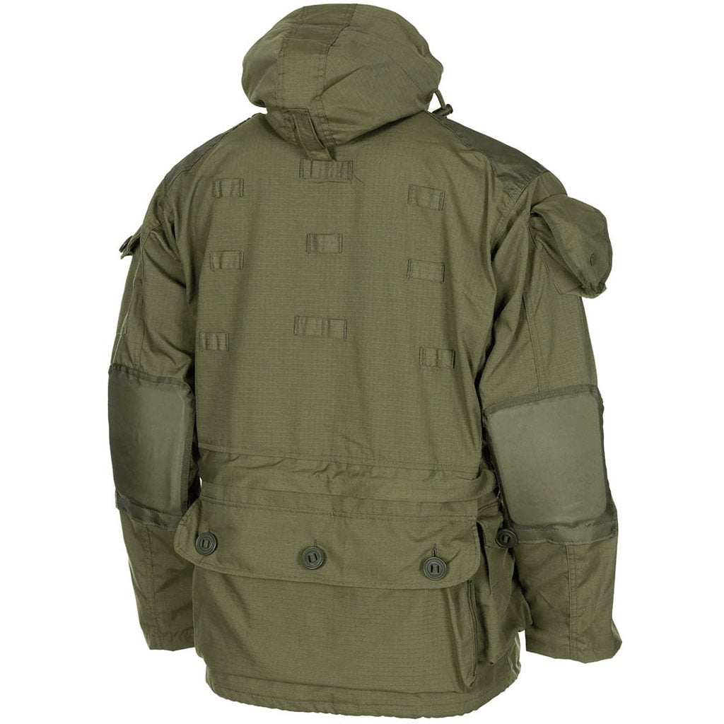 Chaqueta Commando Smock verde MFH con capucha y bolsillos