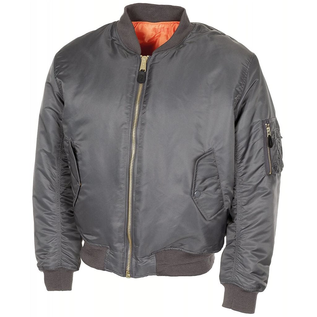 Chaqueta bomber US MA-1 gris, corte piloto, referencia 03552M.