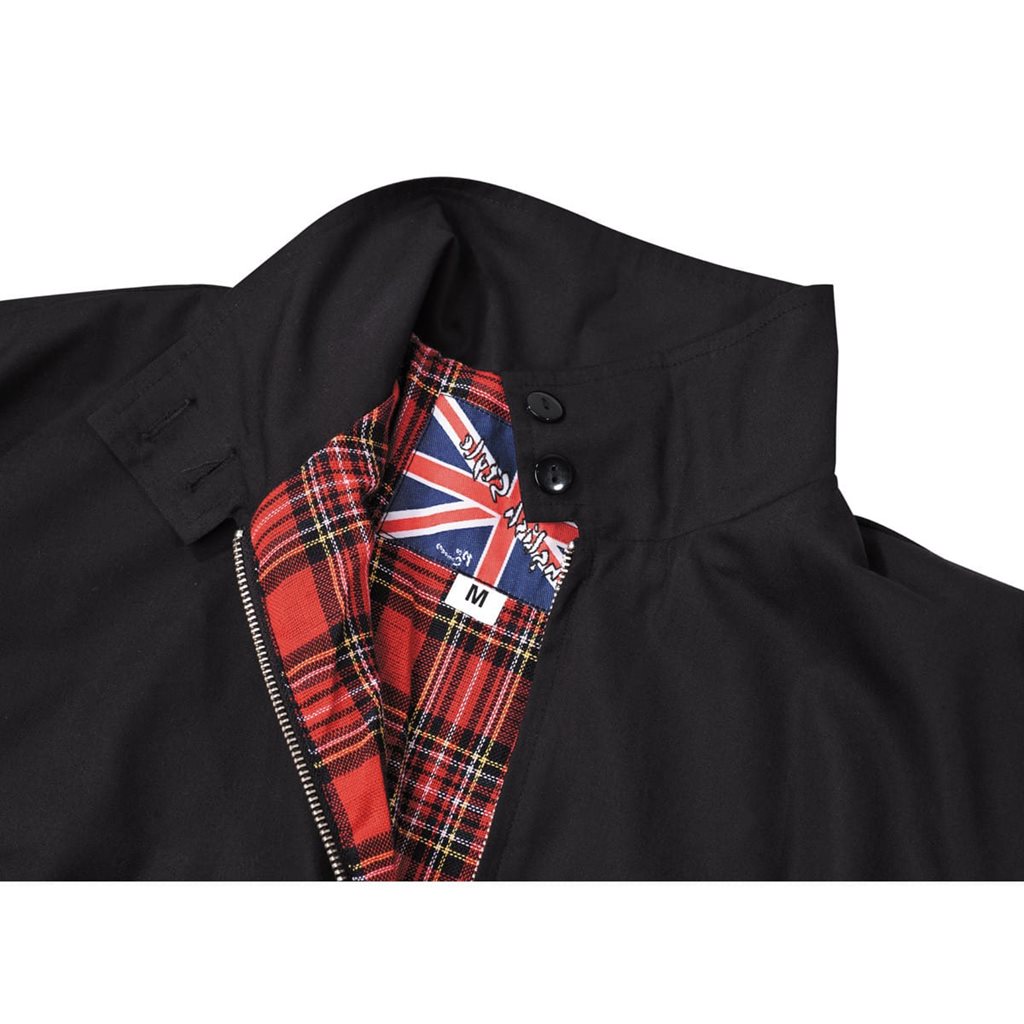 Chaqueta ENGLISH STYLE King George negra con forro a cuadros