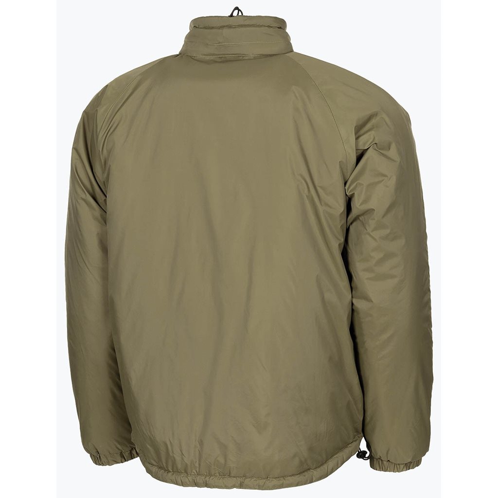Chaqueta térmica THERMAL GB verde con cremallera bidireccional, cuello forrado en polar y capucha oculta