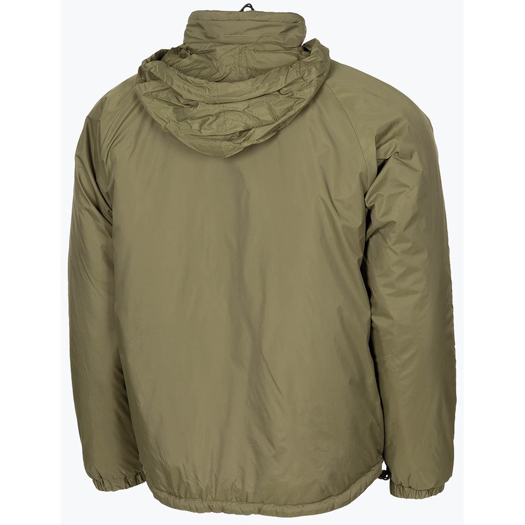 Chaqueta térmica THERMAL GB verde con cremallera bidireccional, cuello forrado en polar y capucha oculta