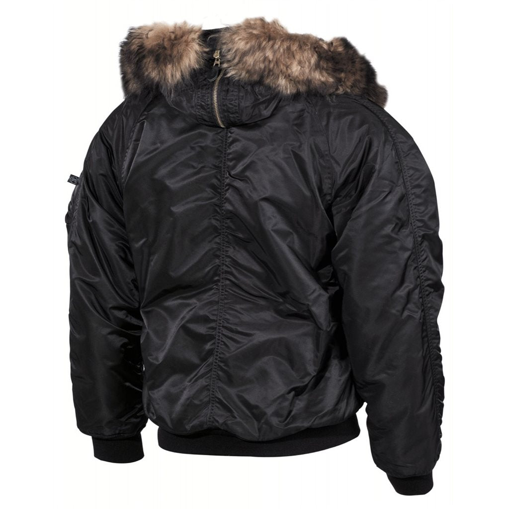 Chaqueta con capucha N-2B Polar negra (03702A)