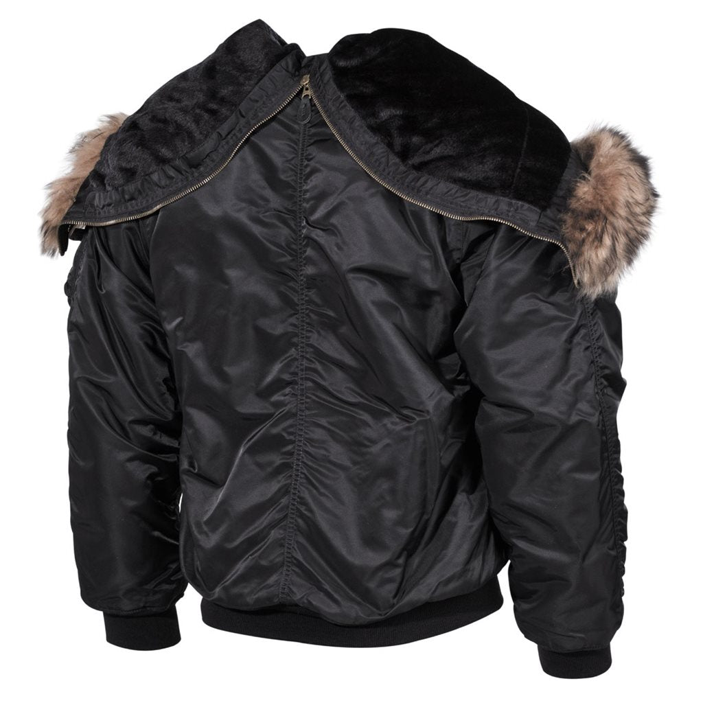 Chaqueta con capucha N-2B Polar negra (03702A)
