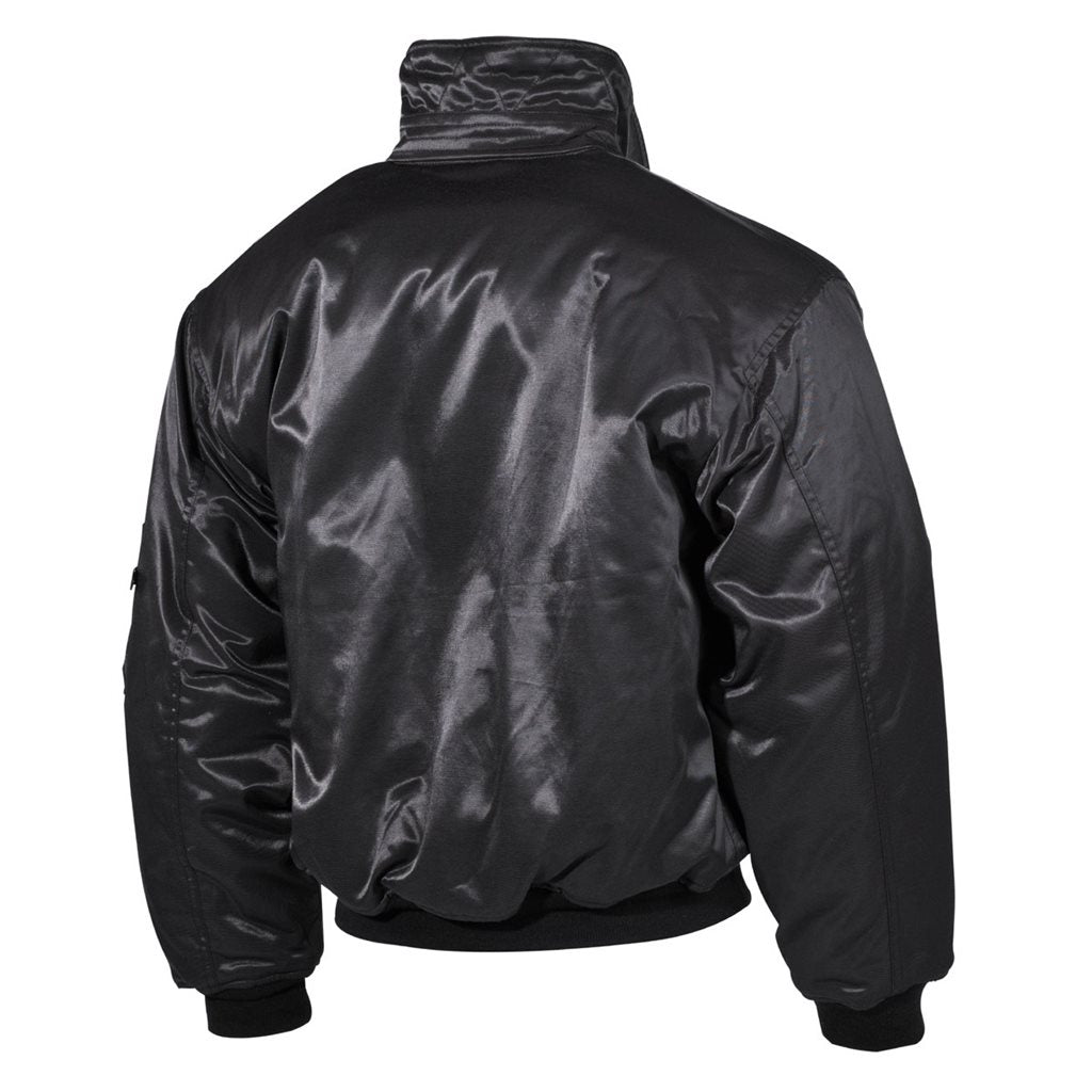 Chaqueta CWU negra en material resistente, repelente al agua y cortavientos