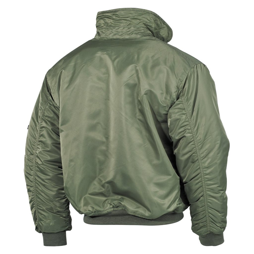 Bunda CWU ZEENÁ, chaqueta vista frontal, material repelente al agua y resistente al viento