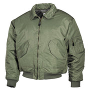 Bunda CWU ZEENÁ, chaqueta vista frontal, material repelente al agua y resistente al viento