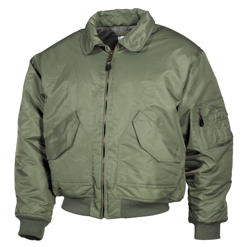 Bunda CWU ZEENÁ, chaqueta vista frontal, material repelente al agua y resistente al viento