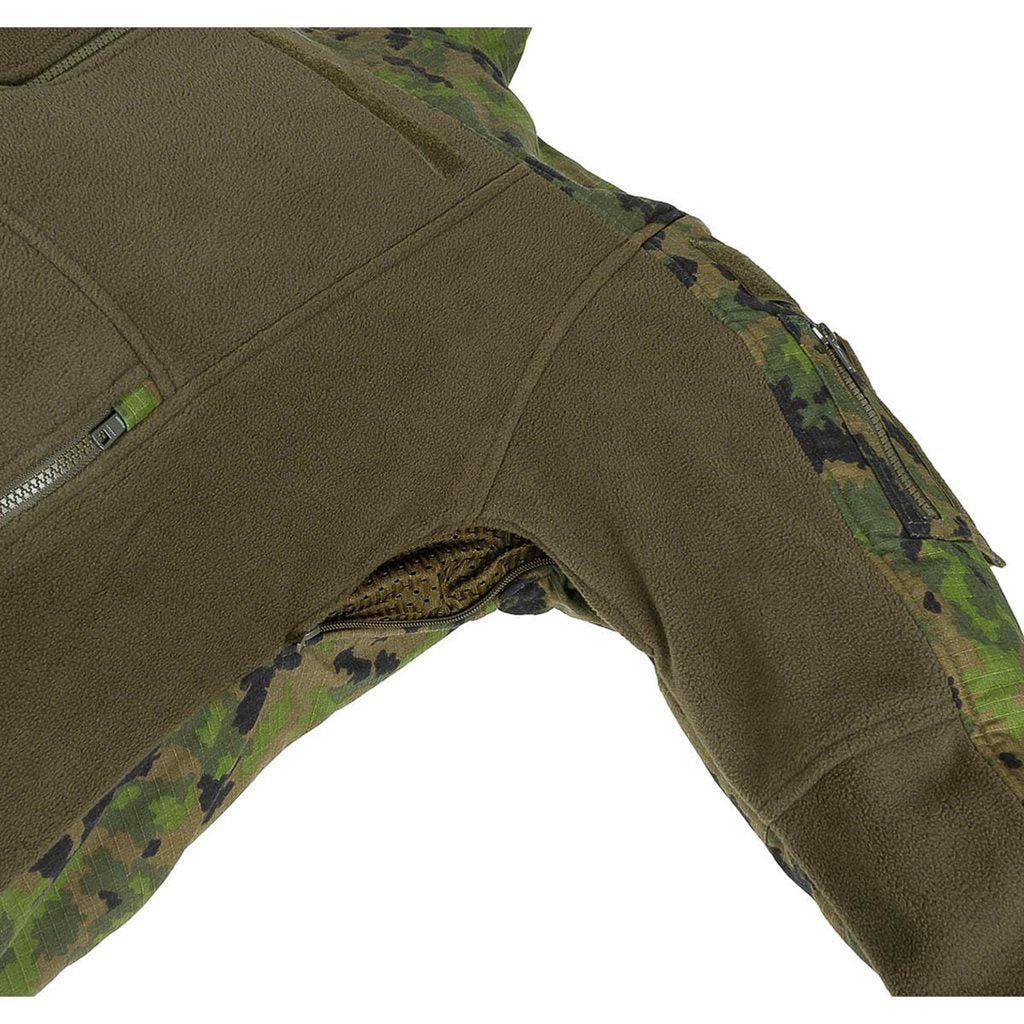 Chaqueta táctica polar COMBAT MFH con cremallera, bolsillos y refuerzos rip-stop