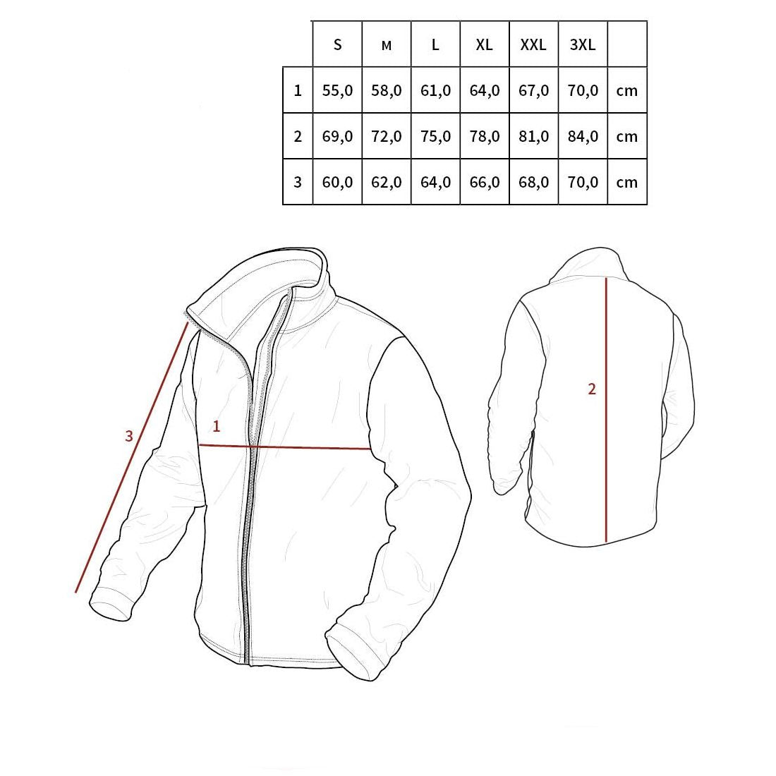 Chaqueta polar MFH Heavy-Strike negra - forro fleece cómodo