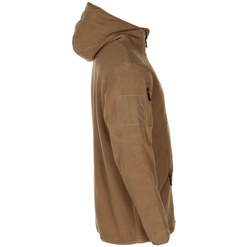 Sudadera fleece con cremallera y capucha TACTICA COYOTE