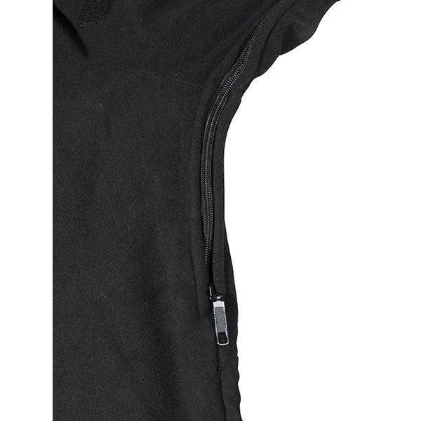Sudadera fleece ARBER negra de la marca MFH, diseño sencillo