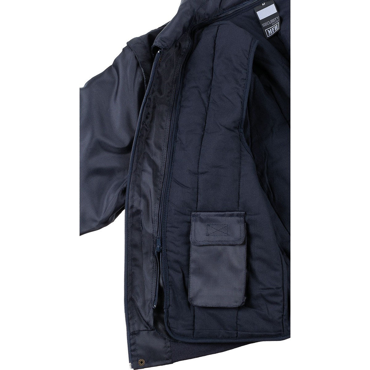 Chaqueta SECURITY con mangas desmontables y rótulo 'SECURITY' en pecho y espalda