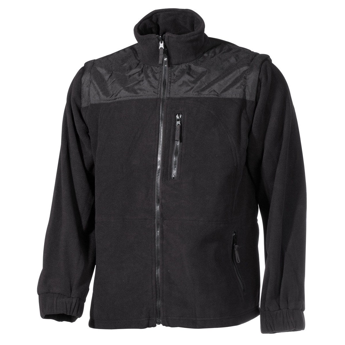 Chaqueta impermeable SECURITY negra con forro polar interior desmontable y capucha