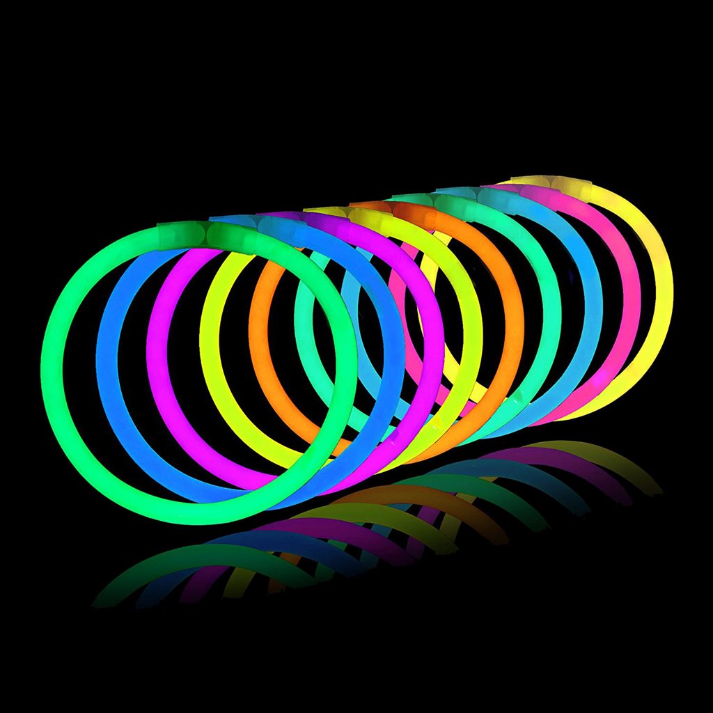 Pack de 100 luces químicas 20 cm, colores surtidos