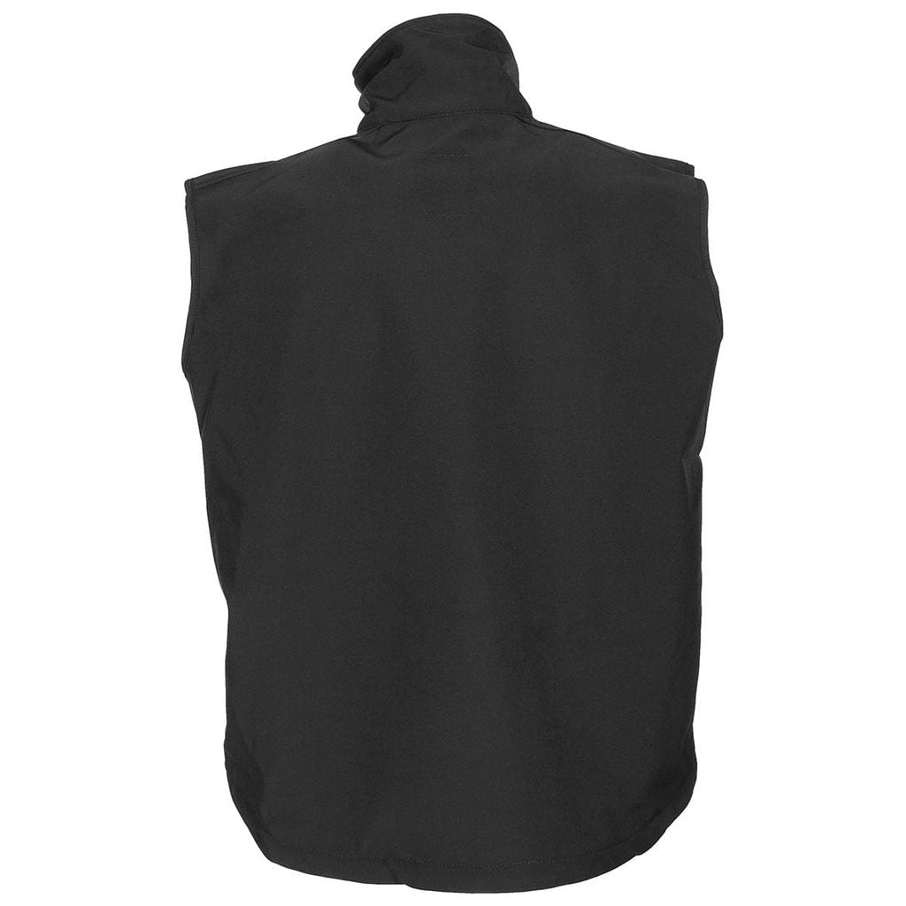 Chaleco softshell Allround negro impermeable con forro polar
