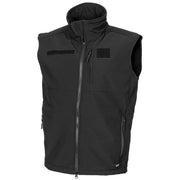 Chaleco softshell Allround negro impermeable con forro polar