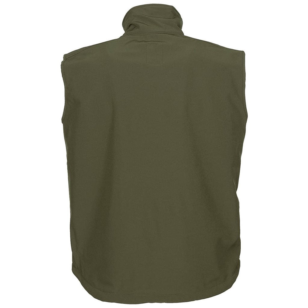 Chaleco softshell Allround verde impermeable con forro polar