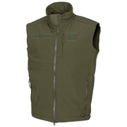 Chaleco softshell Allround verde impermeable con forro polar