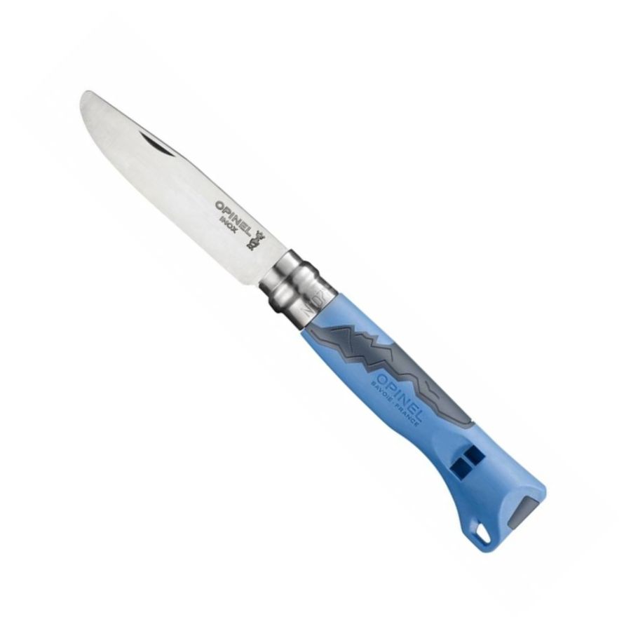 Navaja plegable OUTDOOR JUNIOR No.7 azul, hoja lisa 70 mm, mango plástico