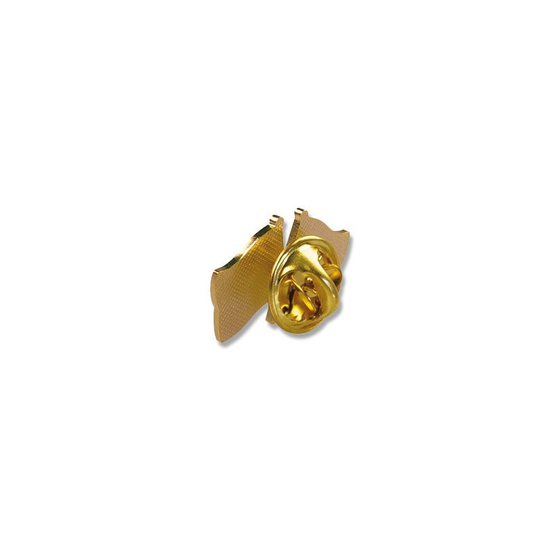 Pin metálico con banderas ondeantes Chequia-UE, aprox. 2 x 1,5 cm
