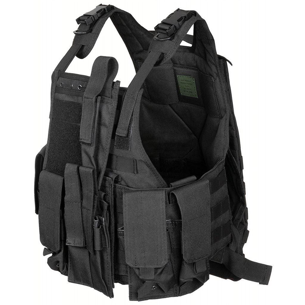 Chaleco táctico RANGER Modular System negro con sistema de hidratación y bolsillos para cargadores