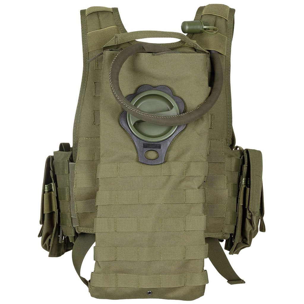 Chaleco táctico RANGER Modular System negro con sistema de hidratación y bolsillos para cargadores