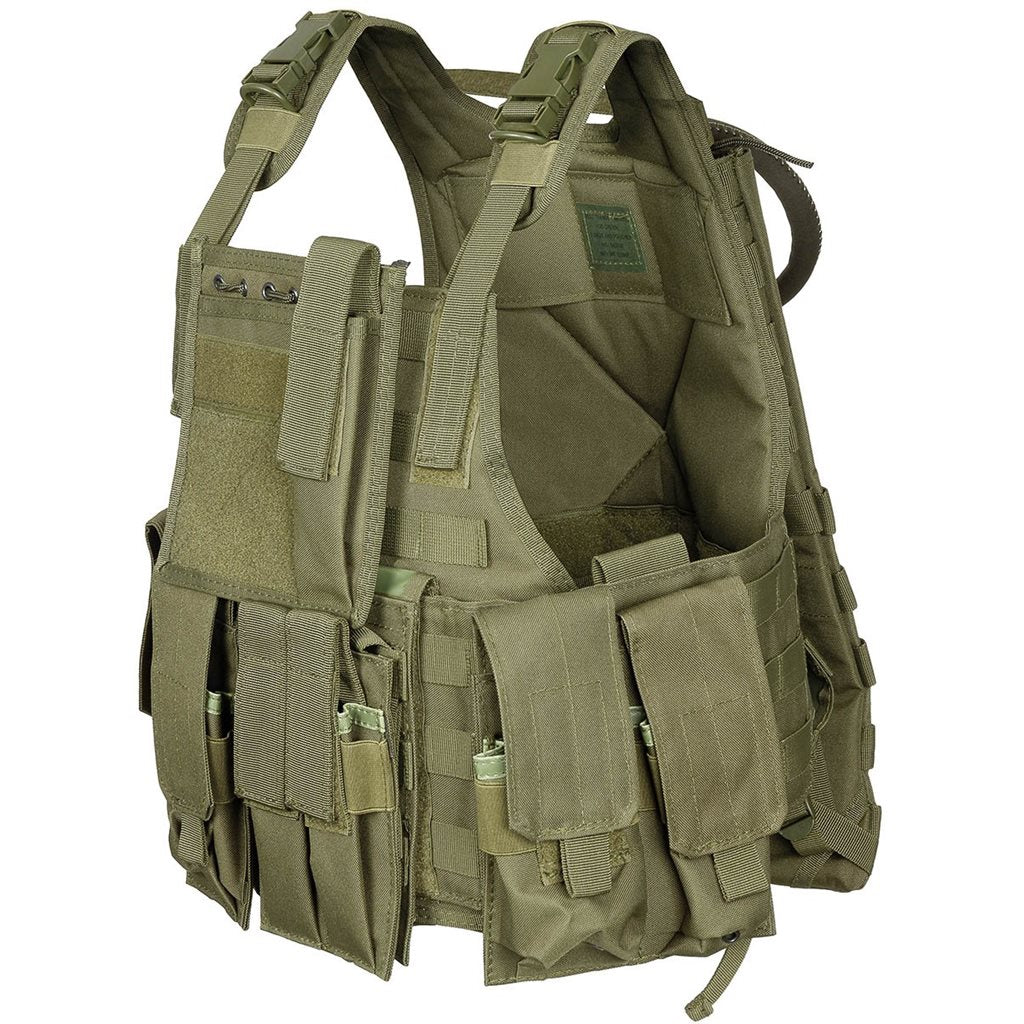 Chaleco táctico RANGER Modular System negro con sistema de hidratación y bolsillos para cargadores