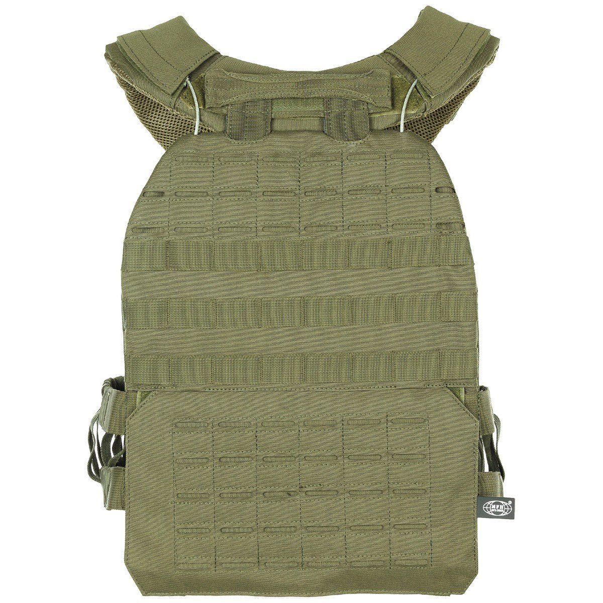 Chaleco táctico LASER MOLLE negro, ligero y ajustable con MOLLE/PALS, sistema de lanzamiento rápido y asa de rescate