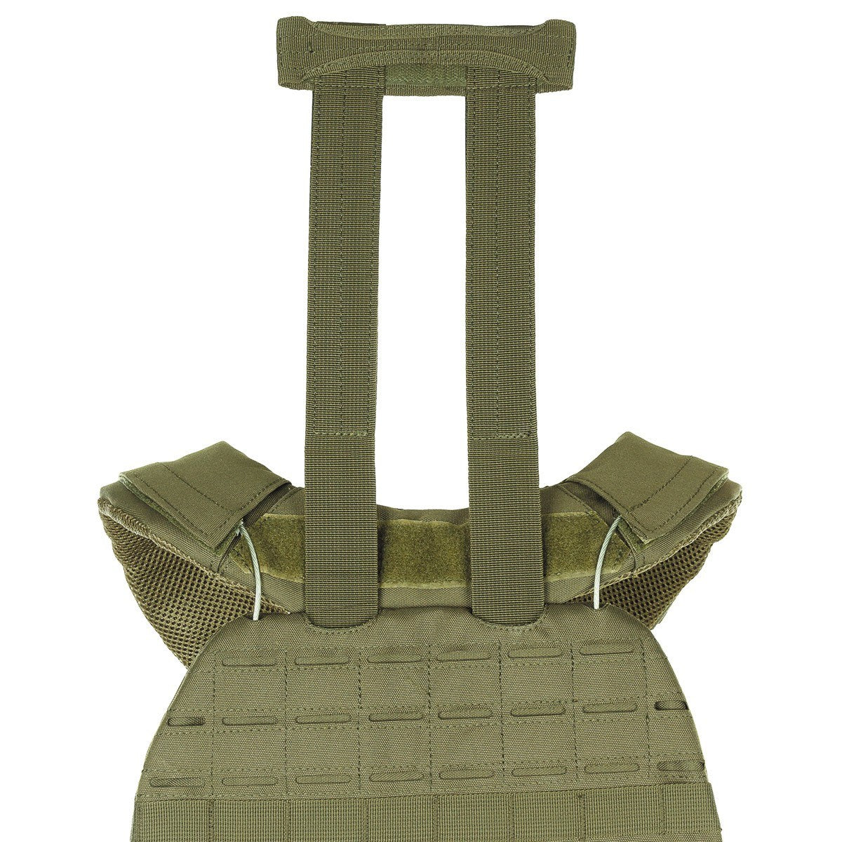 Chaleco táctico LASER MOLLE negro, ligero y ajustable con MOLLE/PALS, sistema de lanzamiento rápido y asa de rescate