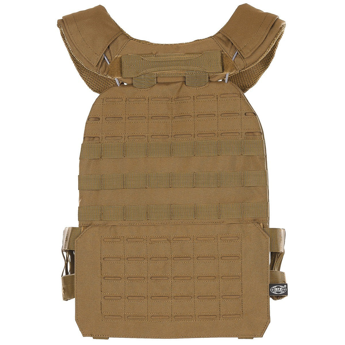 Chaleco táctico LASER MOLLE negro, ligero y ajustable con MOLLE/PALS, sistema de lanzamiento rápido y asa de rescate
