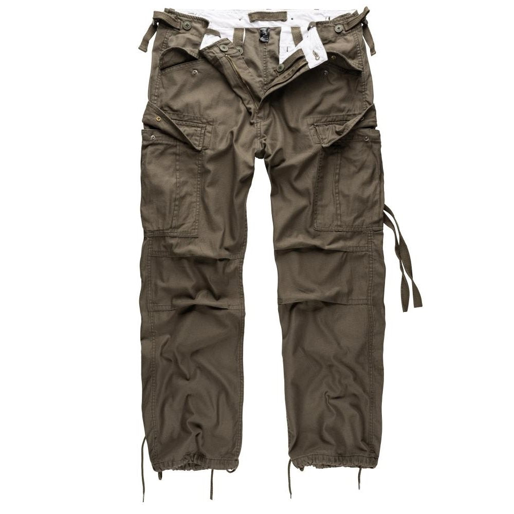Pantalones VAGE FATIGUE verdes estilo M65 con siete bolsillos reforzados
