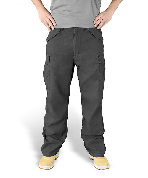 Pantalones VAGE FATIGUE negros, 7 bolsillos, estilo M65