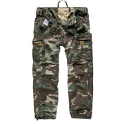 Pantalones PREMIUM VAGE WOODLAND, tejido ligero prelavado con aspecto usado, bolsillos reforzados y cinturón