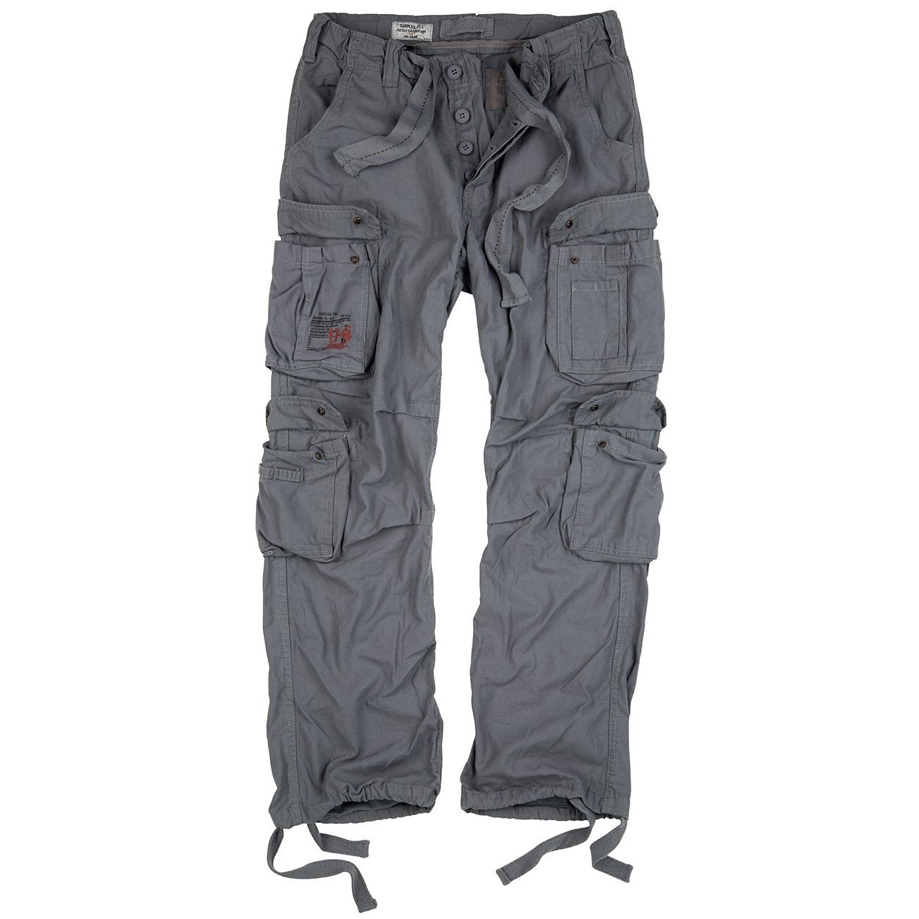 Pantalones Airborne Vintage gris con 8 bolsillos y rodillas anatómicas
