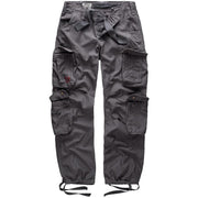 Pantalones AIRBORNE VAGE antracita con 8 bolsillos y rodillas anatómicas