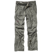 Pantalones cargo INFANTRY verdes con diez bolsillos reforzados, estilo militar