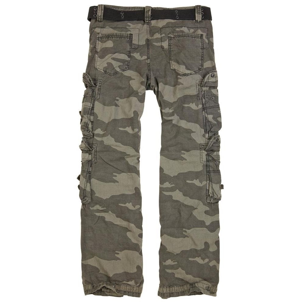 Pantalones ROYAL TRAVELER ROYAL CAMO, estilo militar vintage, algodón, cierre botón y cremallera