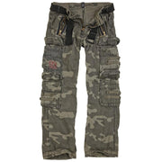 Pantalones ROYAL TRAVELER ROYAL CAMO, estilo militar vintage, algodón, cierre botón y cremallera