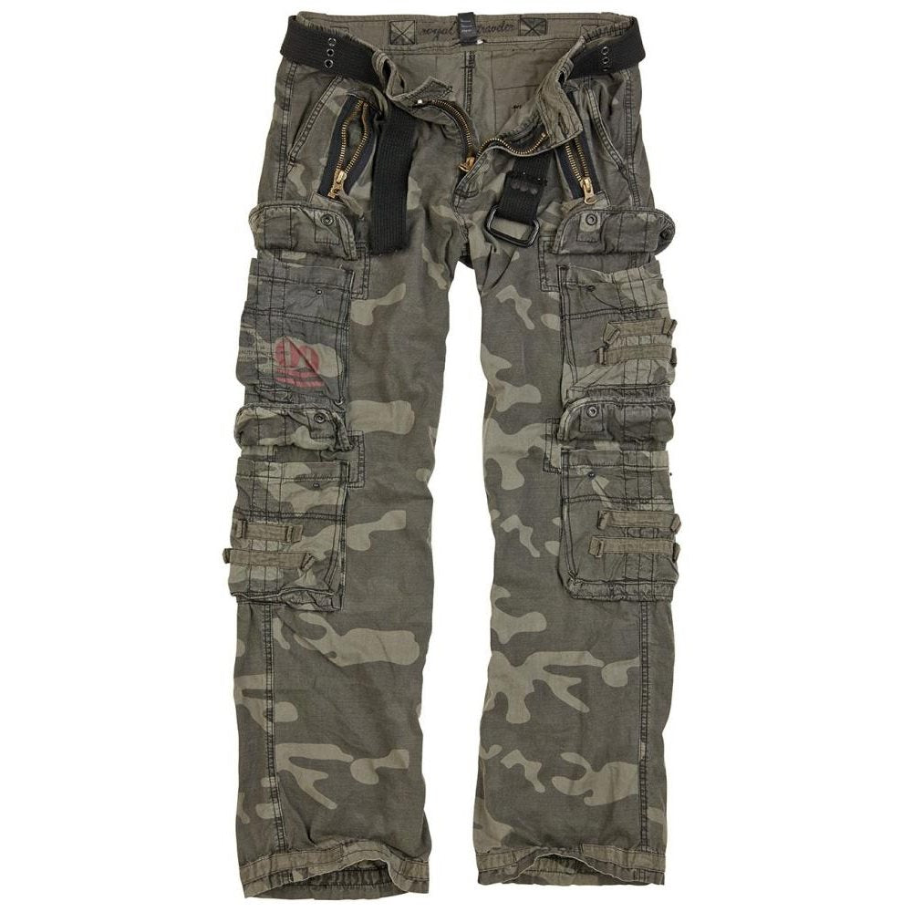 Pantalones ROYAL TRAVELER ROYAL CAMO, estilo militar vintage, algodón, cierre botón y cremallera