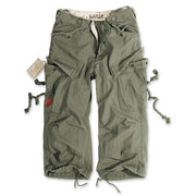 Pantalones 3/4 Engineer Vintage verdes con bolsillos frontales y traseros