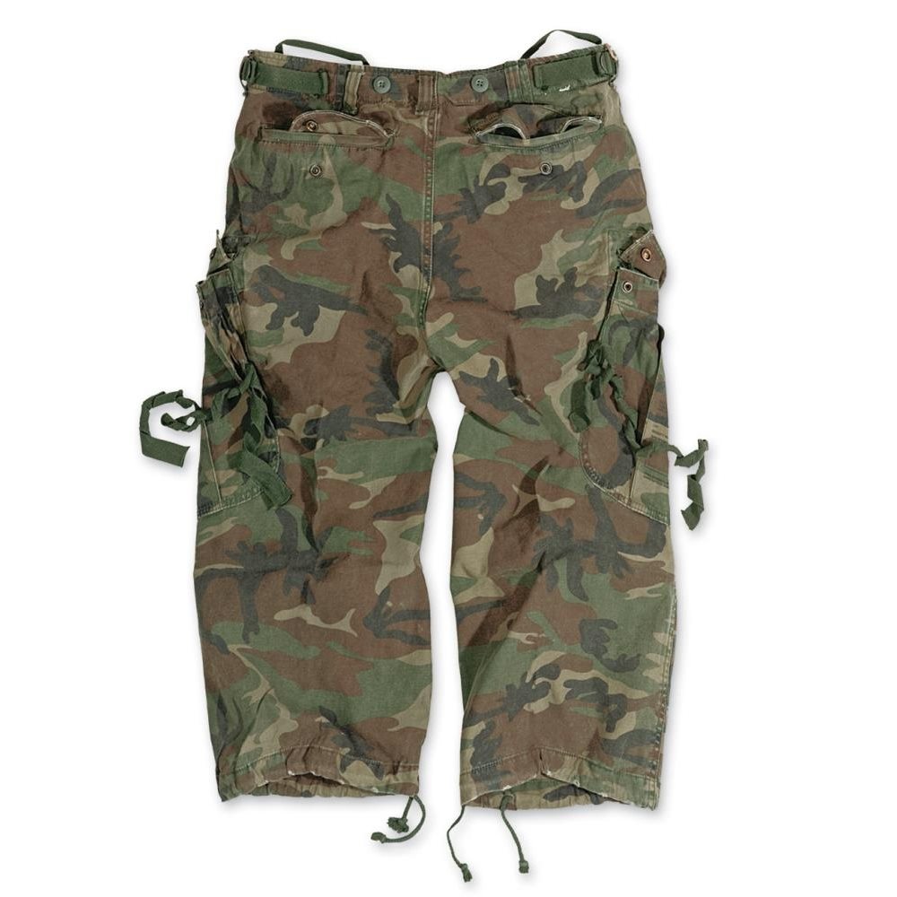 Pantalones 3/4 Engineer Vintage Woodland con bolsillos delanteros y traseros