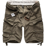 Shorts DIVISION verdes con 2 bolsillos traseros, 2 laterales y 4 bolsillos en las perneras