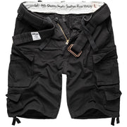 Bermudas DIVISION negras con múltiples bolsillos y cinturón 07-5598-03