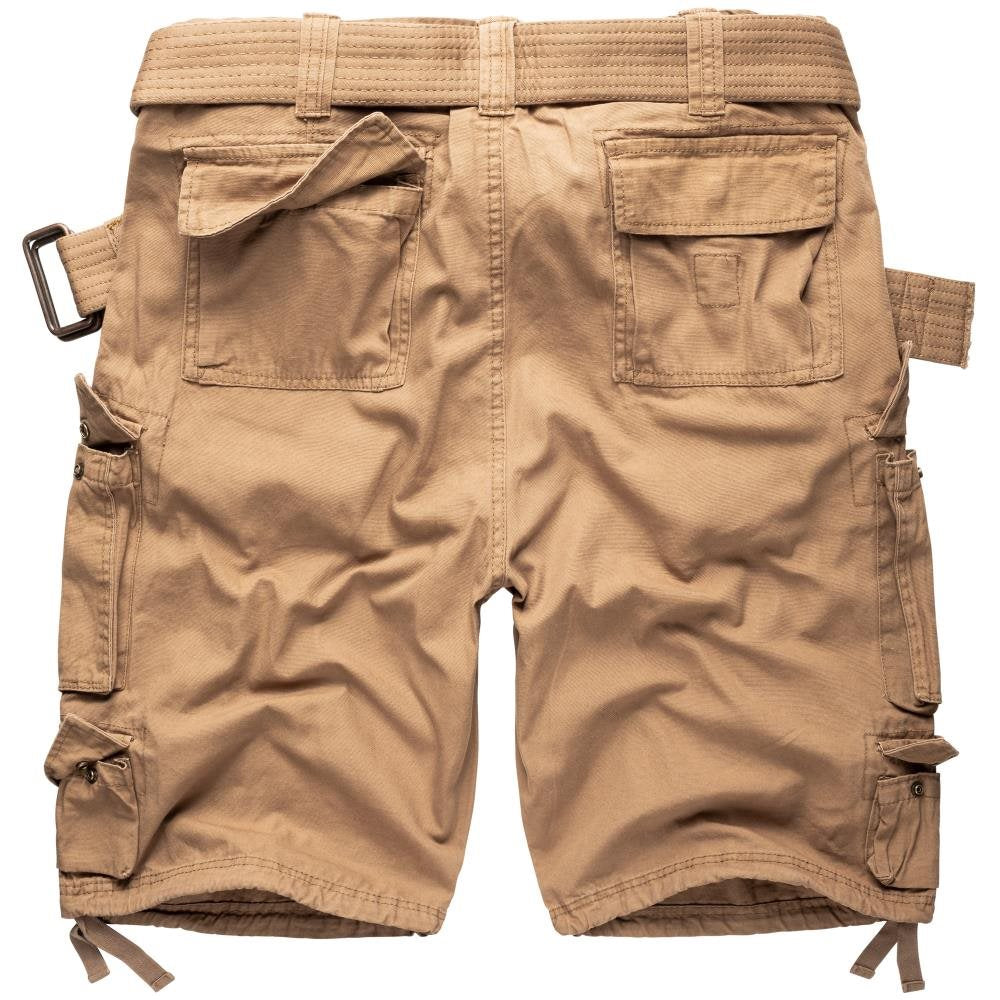 Pantalones cortos DIVISION negros con múltiples bolsillos y cinturón incluido