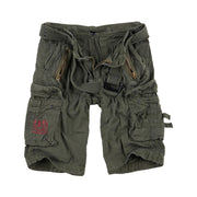 Pantalones cortos ROYAL de algodón SURPLUS con cierre cremallera, 6 bolsillos y cinturón de tela