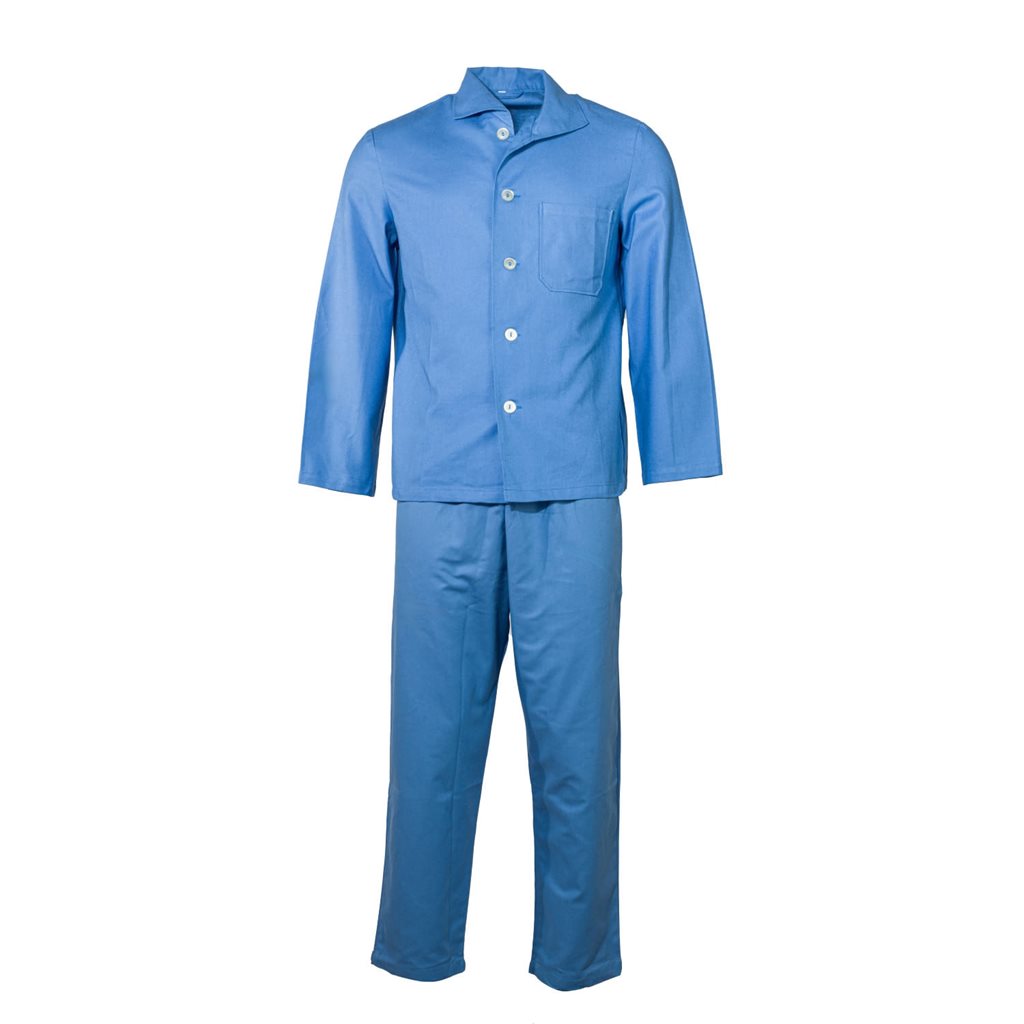 Pijama Bundeswehr azul original usado, chaqueta y pantalón